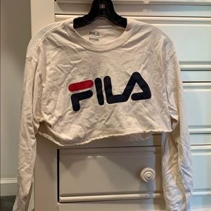 Very cropped Fila long sleeve tee
